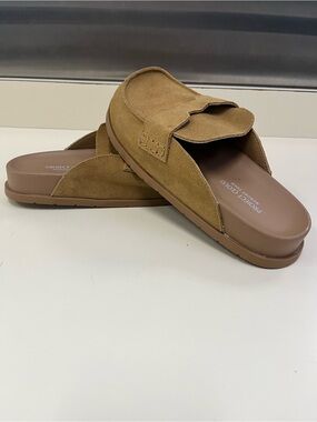 Project Cloud Women’s Tan Suede Slip-On Slides